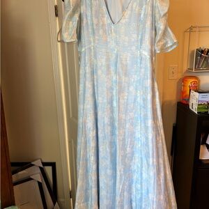 OAK + FORT Light Blue Floral Maxi Dress